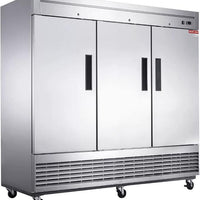 New Air - 82.63" Triple Solid Door Stainless Steel Reach-In Freezer - NSF-182-H