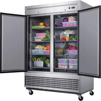 New Air - 82.63" Triple Solid Door Stainless Steel Reach-In Refrigerator - NSR-182-H