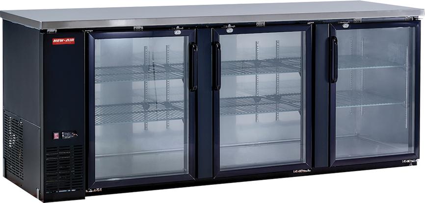New Air - 90" Glass Door Back Bar Cooler - NBB-90-SG