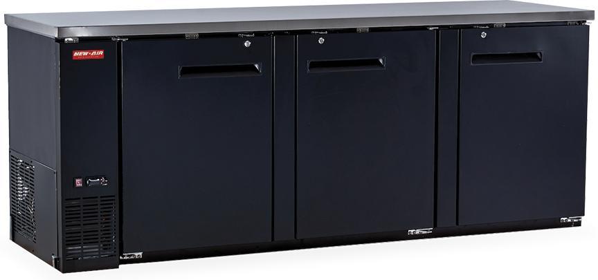 New Air - 90" Solid Door Back Bar Cooler - NBB-90-SB