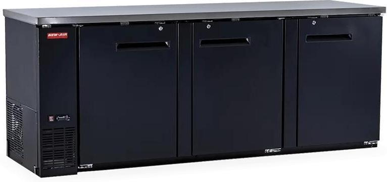 New Air - 90" Solid Door Back Bar Cooler - NBB-90-SB