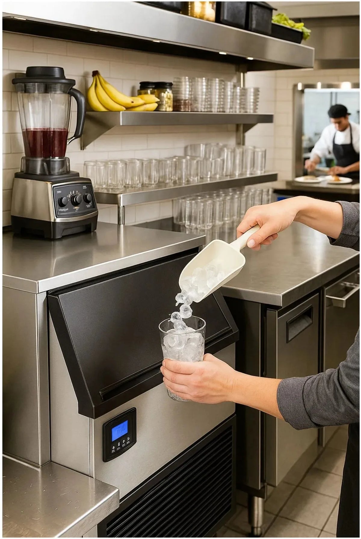 Noriota - 150 lbs Full Cube Undercounter Ice Machine - NI150F