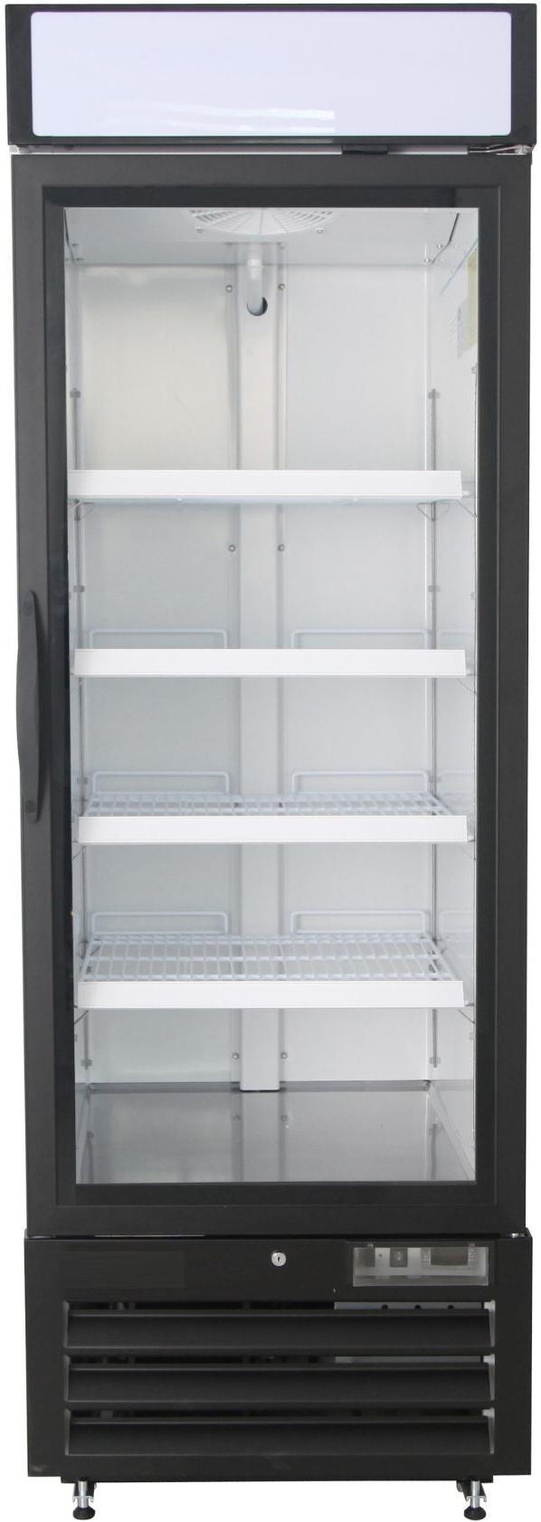 Noriota - 23 Cu Ft Black 1 Glass Door Merchandiser Freezer - NMF23B