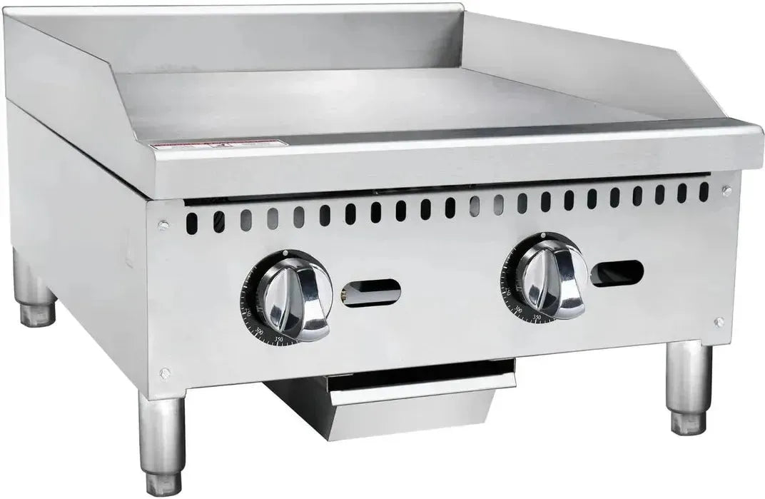 Noriota - 24" Commercial Gas Griddle with Thermostatic Controls - NTG24 - ETA MID AUGUST