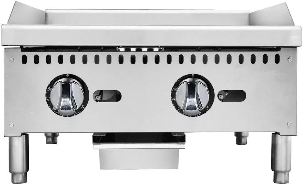 Noriota - 24" Commercial Gas Griddle with Thermostatic Controls - NTG24 - ETA MID AUGUST