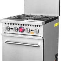 Noriota - 24" Commercial Gas Range with 4 Burners and Oven - NR24 - ETA MID AUGUST