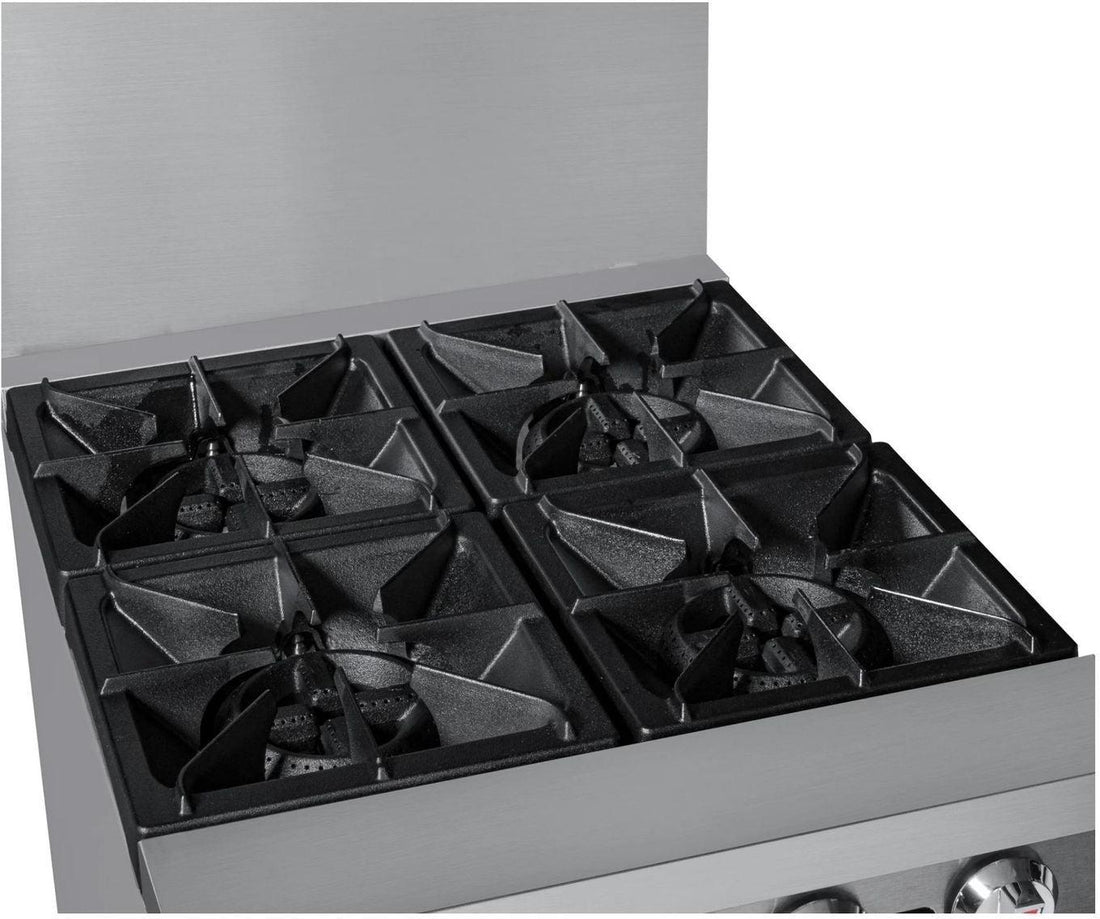 Noriota - 24" Commercial Gas Range with 4 Burners and Oven - NR24 - ETA MID AUGUST
