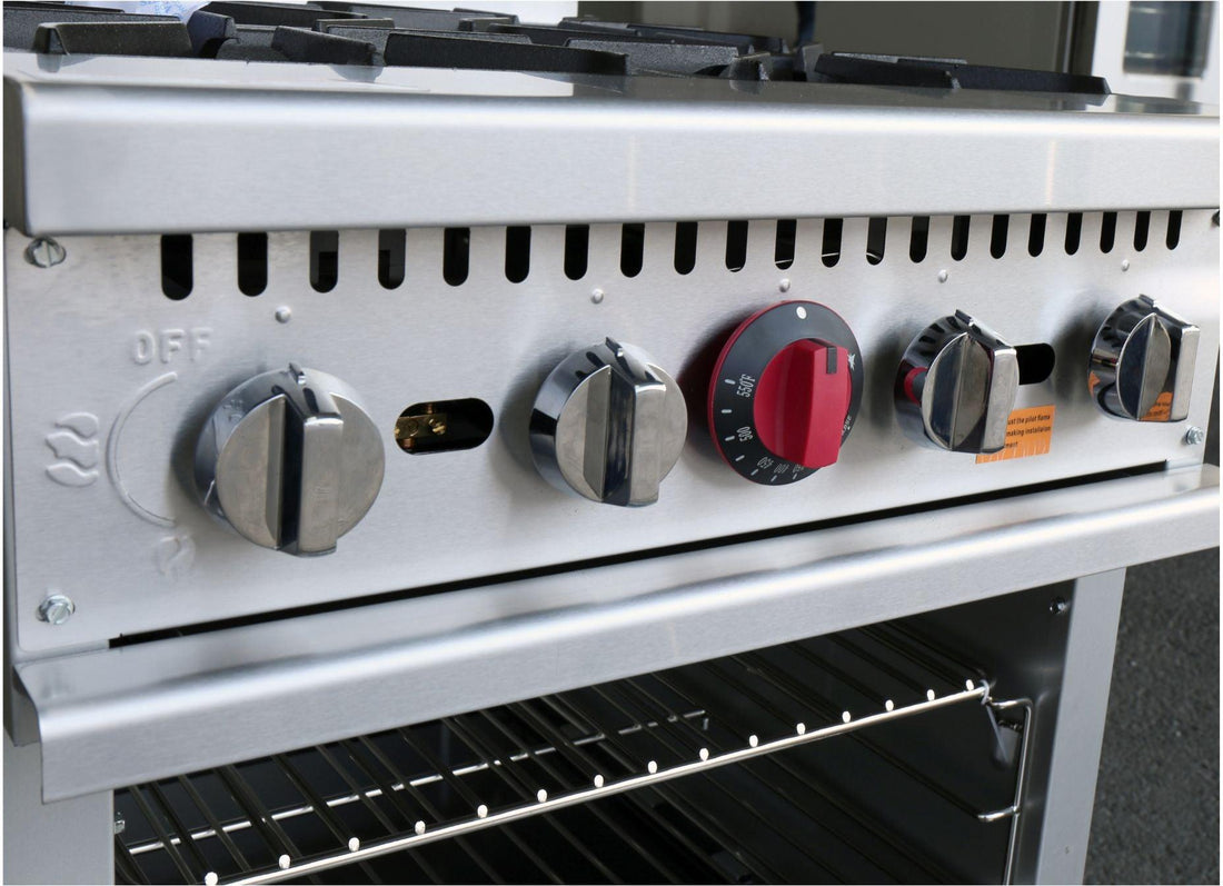 Noriota - 24" Commercial Gas Range with 4 Burners and Oven - NR24 - ETA MID AUGUST