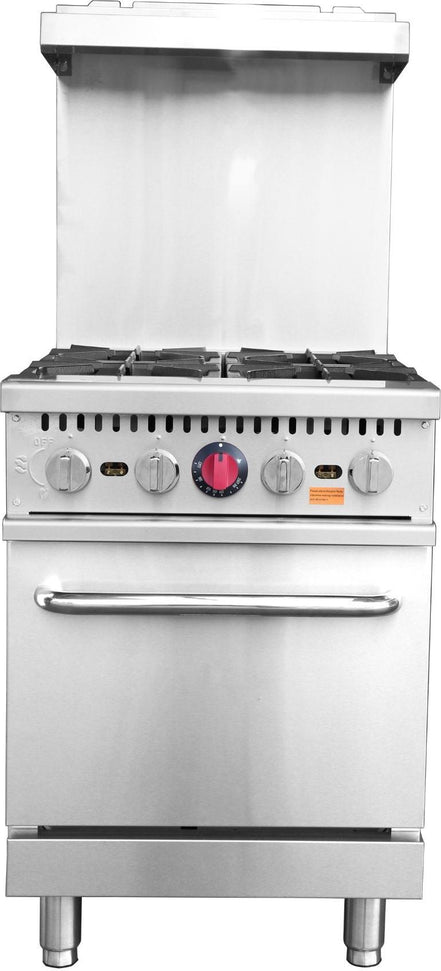 Noriota - 24" Commercial Gas Range with 4 Burners and Oven - NR24 - ETA MID AUGUST