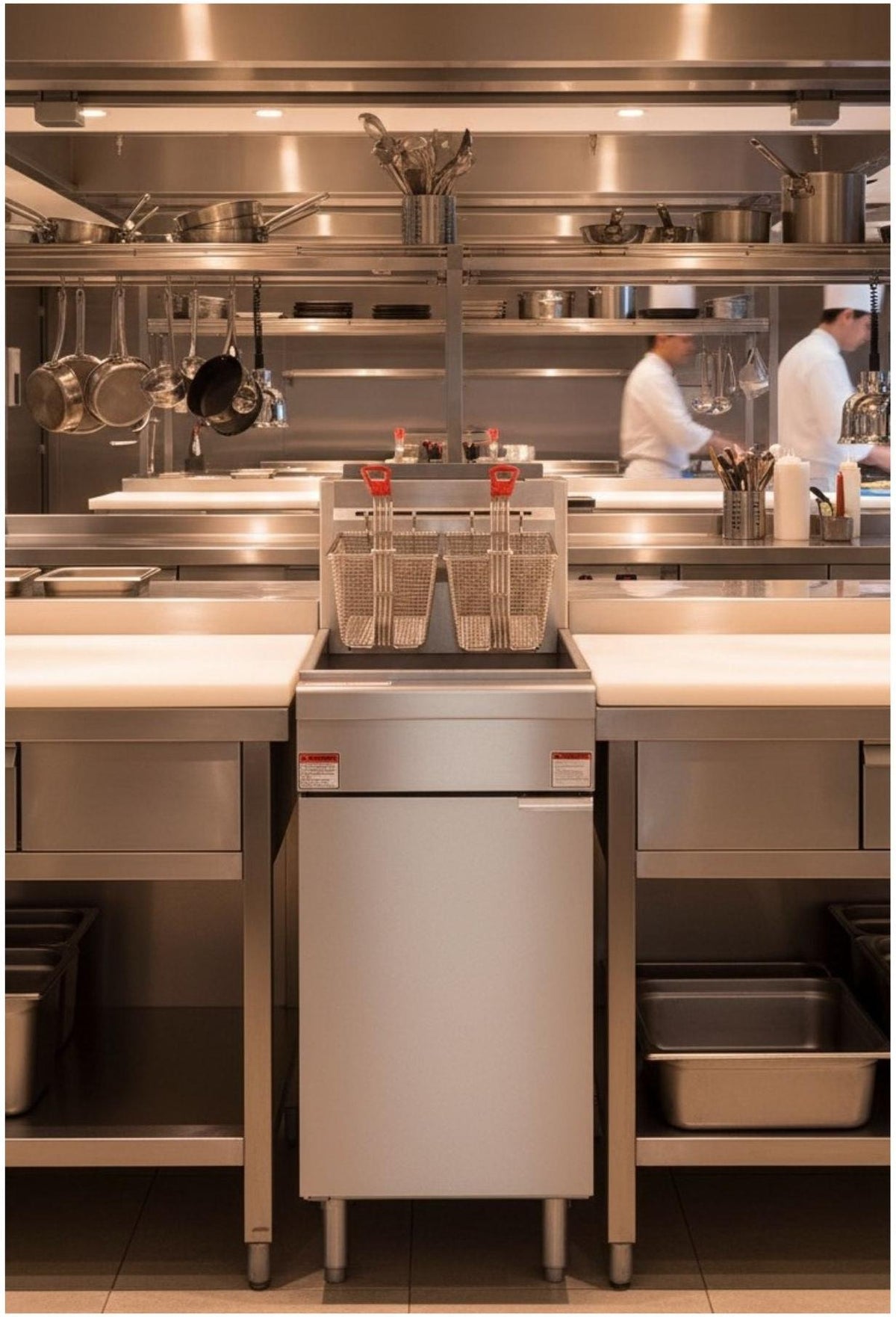 Noriota - 35-40 lbs 3-Tube Commercial Liquid Propane Floor Fryer - NFF3L - ETA MID AUGUST