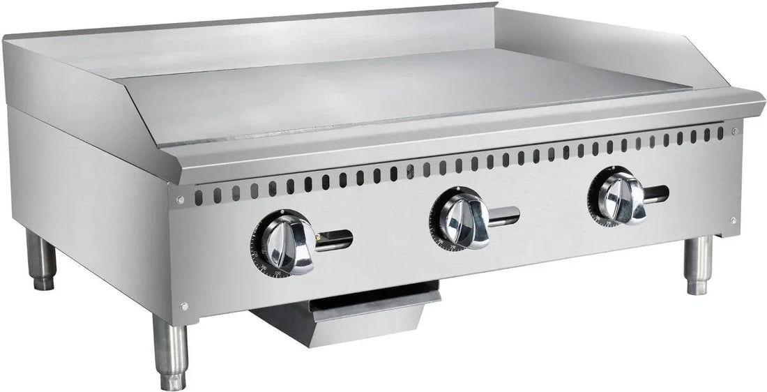 Noriota - 36" Commercial Gas Griddle with Thermostatic Controls - NTG36 - ETA MID AUGUST