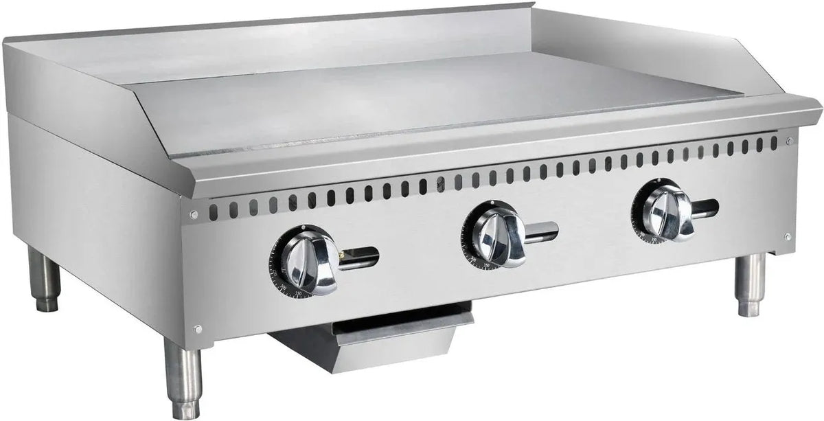 Noriota - 36" Commercial Gas Griddle with Thermostatic Controls - NTG36 - ETA MID AUGUST