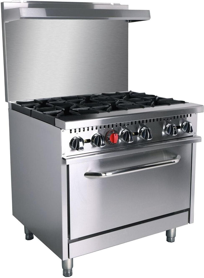 Noriota - 36" Commercial Gas Range with 6 Burners and Oven - NR36 - ETA MID AUGUST