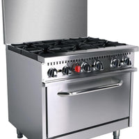 Noriota - 36" Commercial Gas Range with 6 Burners and Oven - NR36 - ETA MID AUGUST