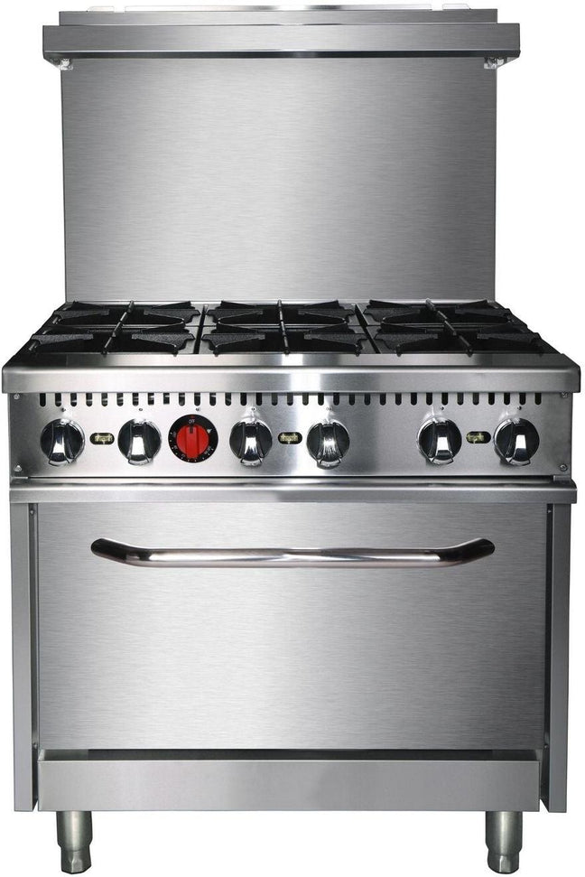 Noriota - 36" Commercial Gas Range with 6 Burners and Oven - NR36 - ETA MID AUGUST