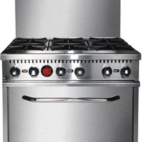 Noriota - 36" Commercial Gas Range with 6 Burners and Oven - NR36 - ETA MID AUGUST