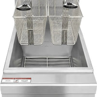 Noriota - 40 lbs Commercial Natural Gas Open Pot Fryer - NFFOP40N - ETA MID AUGUST