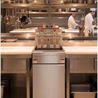 Noriota - 45-50 lbs 4-Tube Commercial Liquid Propane Floor Fryer - NFF4L - ETA MID AUGUST