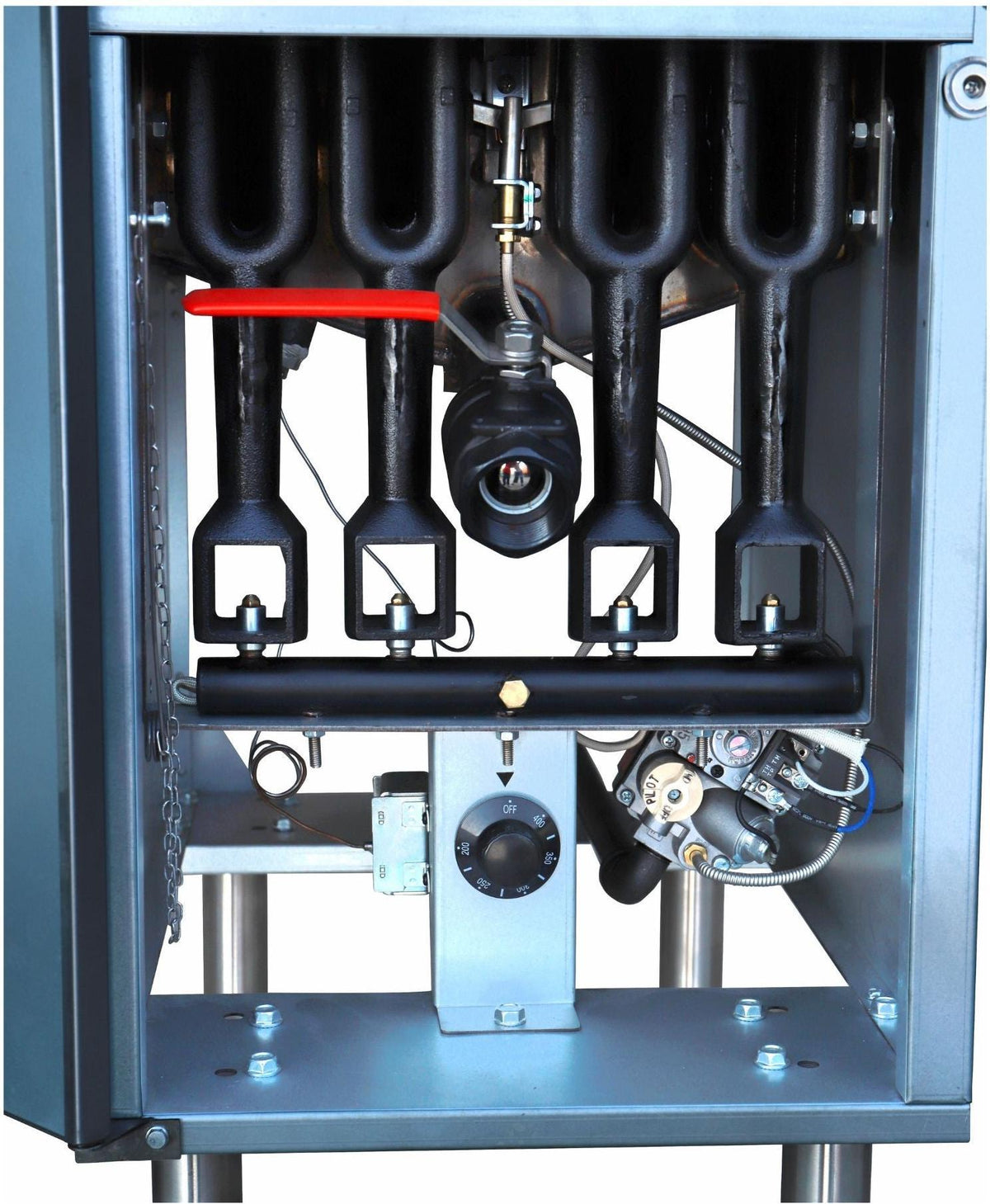 Noriota - 45-50 lbs 4-Tube Commercial Liquid Propane Floor Fryer - NFF4L - ETA MID AUGUST