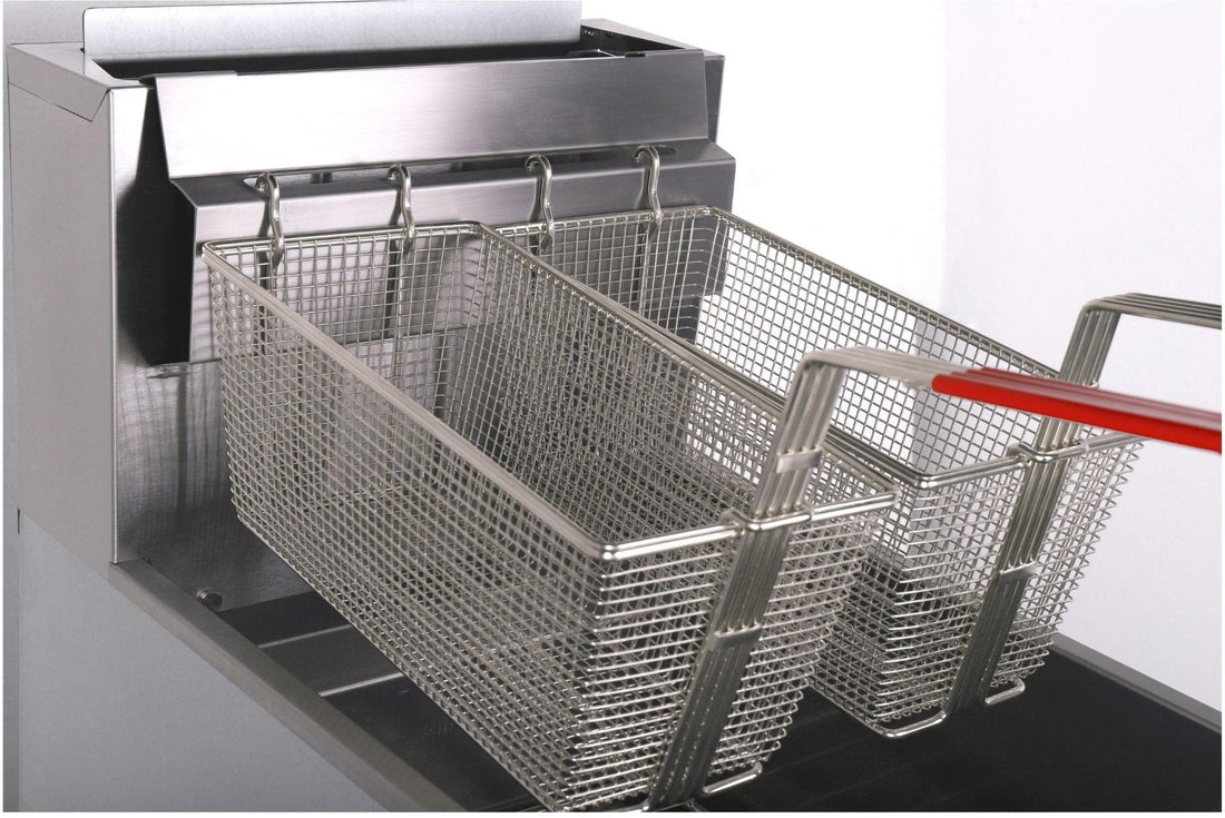 Noriota - 45-50 lbs 4-Tube Commercial Natural Gas Floor Fryer - NFF4N