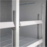 Noriota - 48 Cu Ft Black 2 Glass Doors Merchandiser Refrigerator - NMR48B