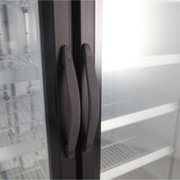 Noriota - 48 Cu Ft Black 2 Glass Doors Merchandiser Refrigerator - NMR48B