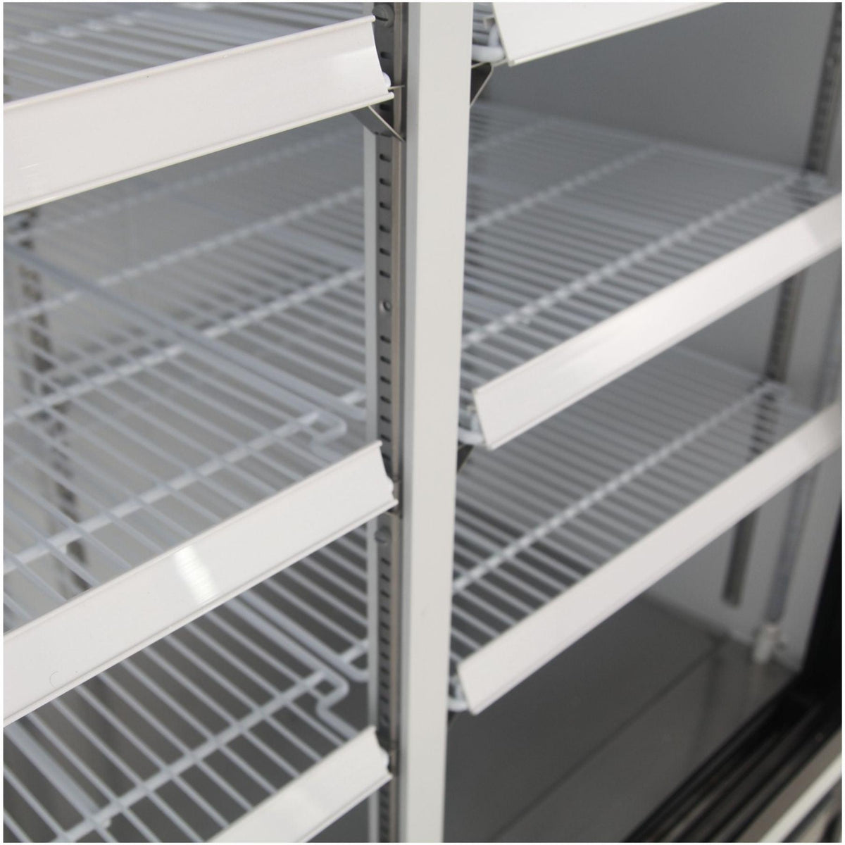 Noriota - 48 Cu Ft Black 2 Glass Doors Merchandiser Refrigerator - NMR48B