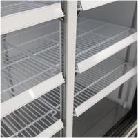 Noriota - 48 Cu Ft Black 2 Glass Doors Merchandiser Refrigerator - NMR48B