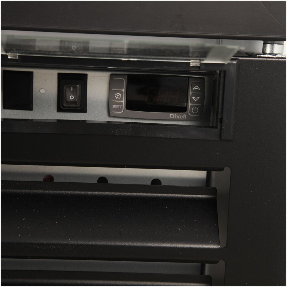 Noriota - 48 Cu Ft Black 2 Sliding Doors Merchandiser Refrigerator - NMR48SB