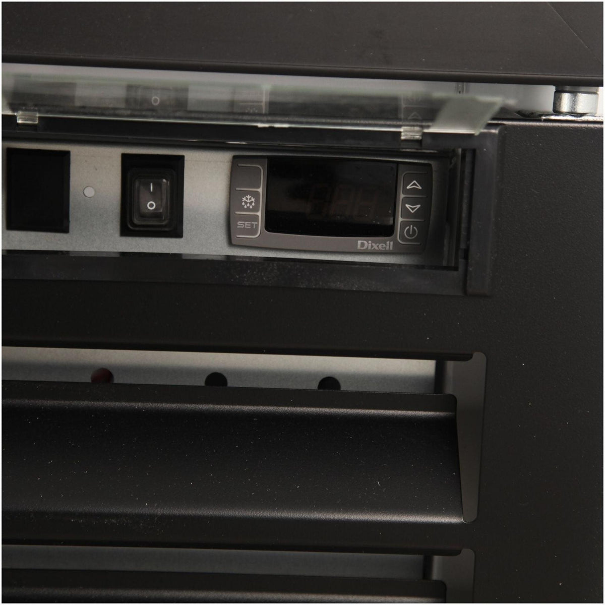 Noriota - 48 Cu Ft Black 2 Sliding Doors Merchandiser Refrigerator - NMR48SB