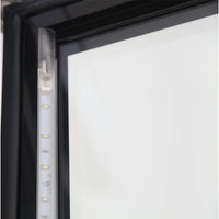 Noriota - 48 Cu Ft Black 2 Sliding Doors Merchandiser Refrigerator - NMR48SB
