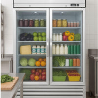 Noriota - 54" 2 Glass Doors Commercial Reach-In Refrigerator - NR49G