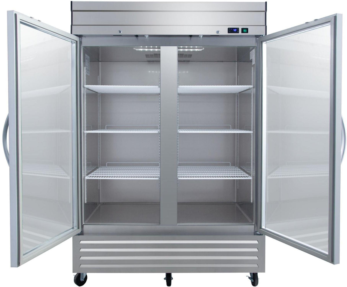 Noriota - 54" 2 Glass Doors Commercial Reach-In Refrigerator - NR49G