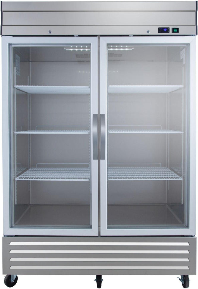 Noriota - 54" 2 Glass Doors Commercial Reach-In Refrigerator - NR49G