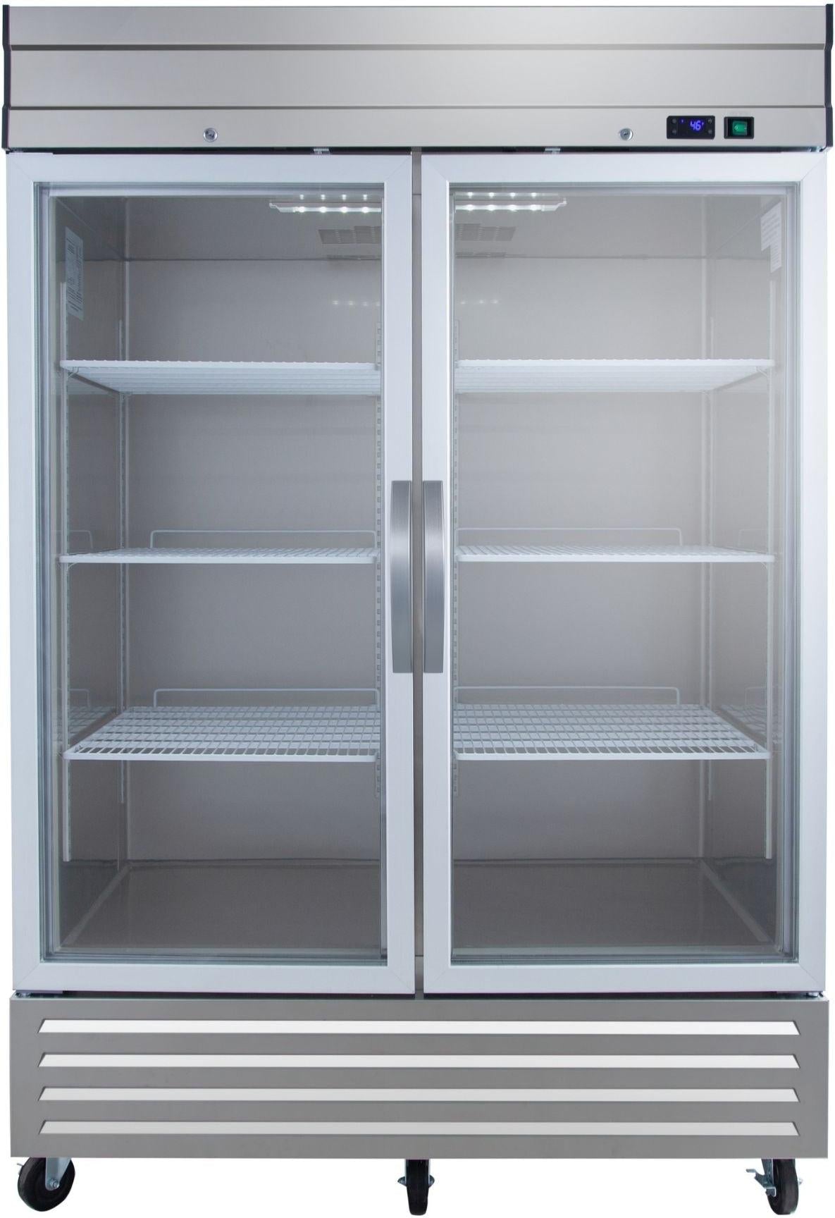 Noriota - 54" 2 Glass Doors Commercial Reach-In Refrigerator - NR49G