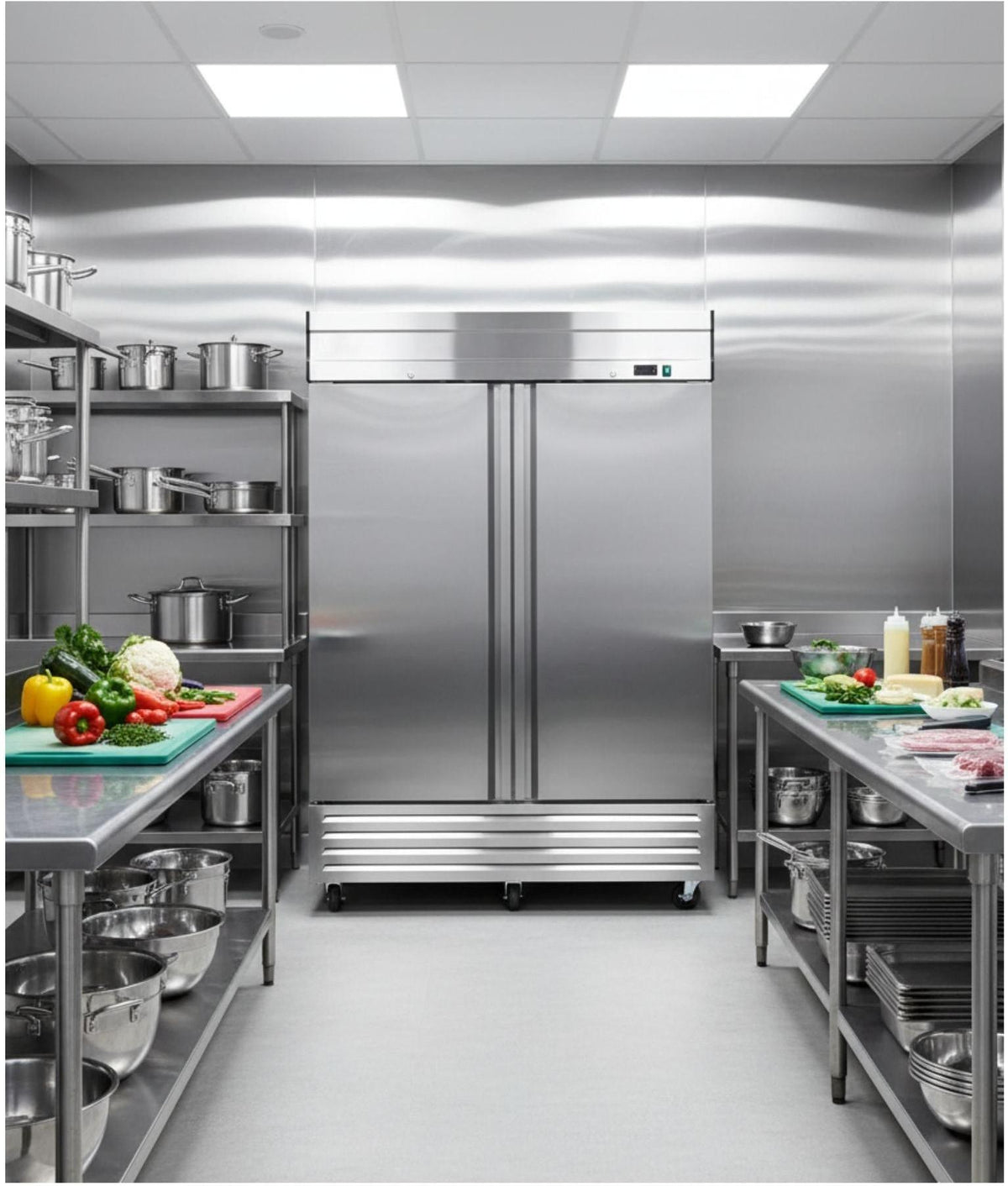 Noriota - 54" 2 Solid Doors Commercial Reach-In Freezer - NF49