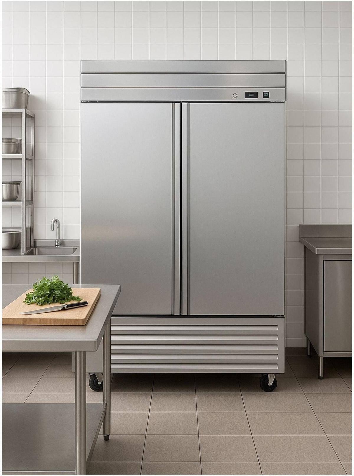 Noriota - 54" 2 Solid Doors Commercial Reach-In Refrigerator - NR49