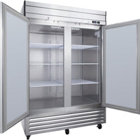 Noriota - 54" 2 Solid Doors Commercial Reach-In Refrigerator - NR49
