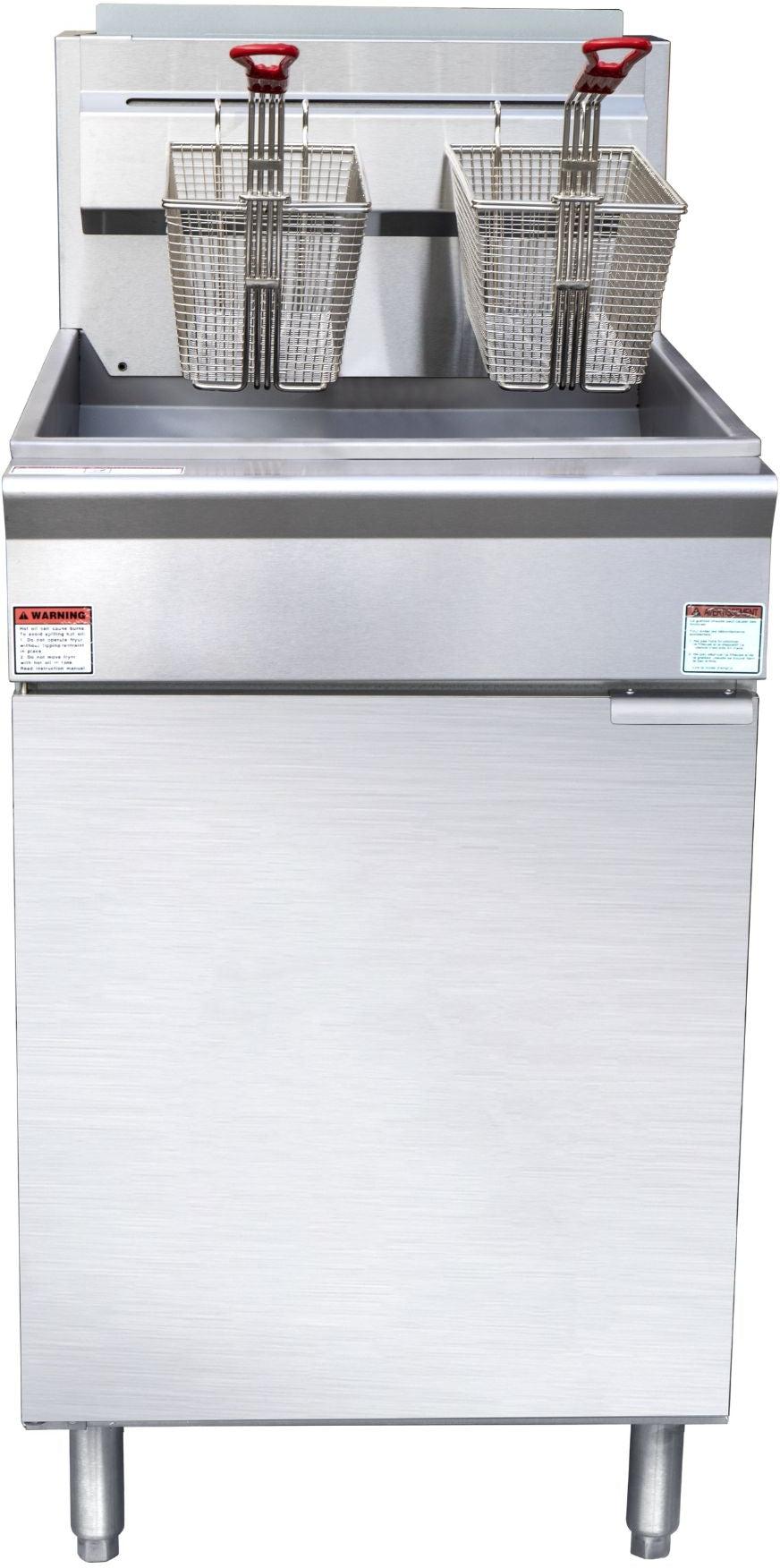 Noriota - 65-70 lbs 5-Tube Commercial Liquid Propane Floor Fryer - NFF5L - ETA MID AUGUST