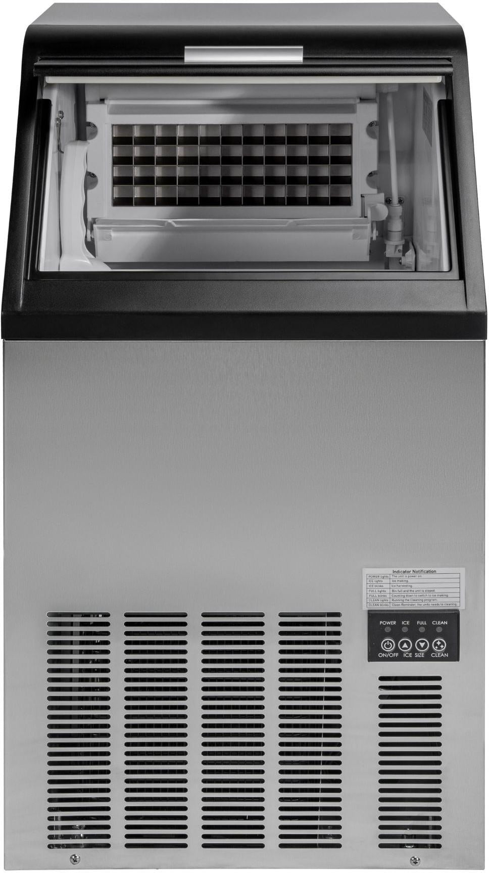 Noriota - 80 lbs Full Cube Undercounter Ice Machine - NI80F