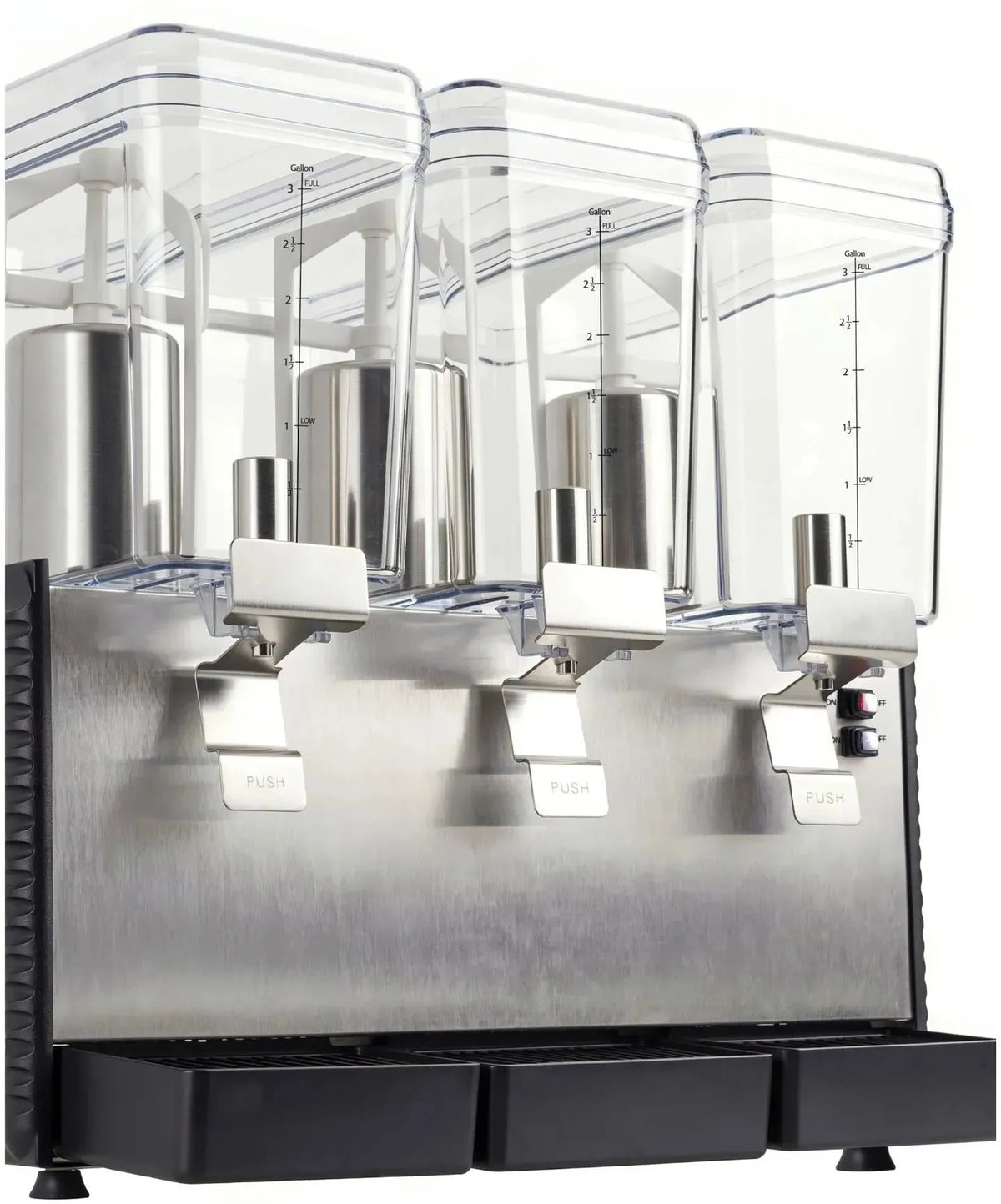 Noriota - Commercial Refrigerated Beverage Dispenser with Three 3 Gallon Bowls - NBD3