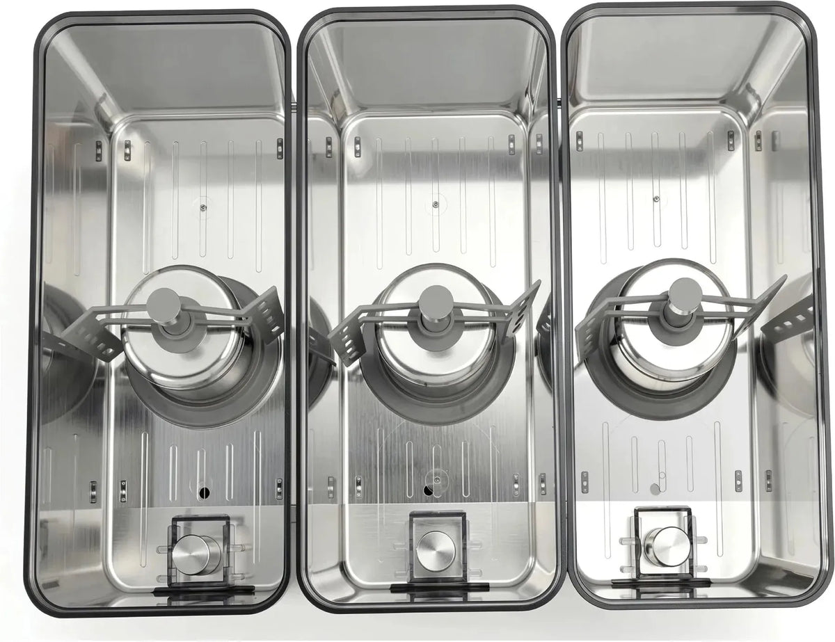 Noriota - Commercial Refrigerated Beverage Dispenser with Three 3 Gallon Bowls - NBD3