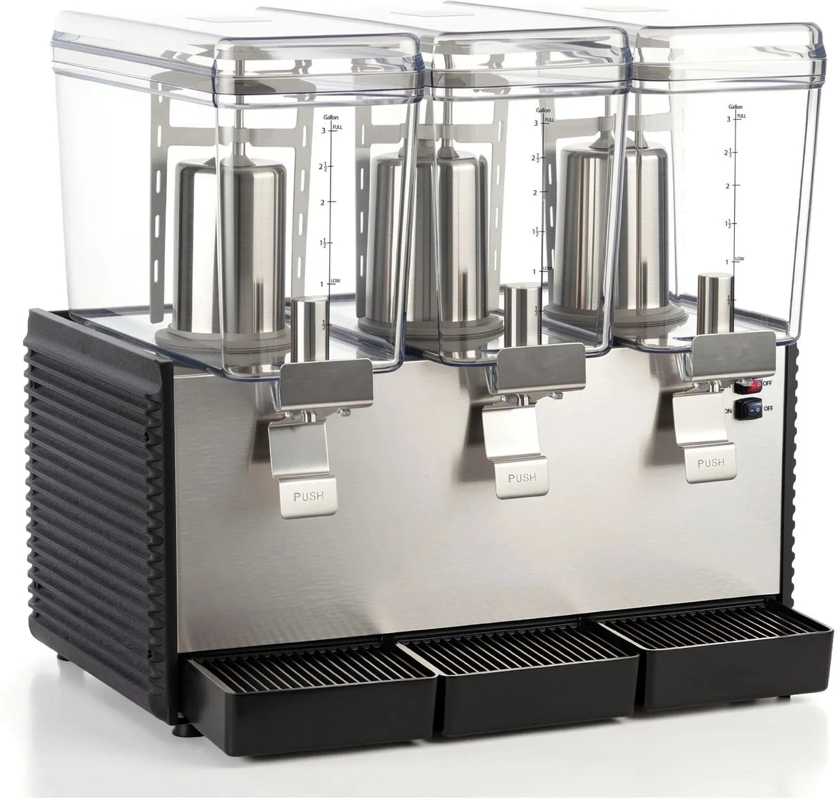 Noriota - Commercial Refrigerated Beverage Dispenser with Three 3 Gallon Bowls - NBD3