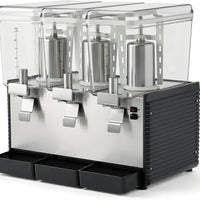 Noriota - Commercial Refrigerated Beverage Dispenser with Three 3 Gallon Bowls - NBD3