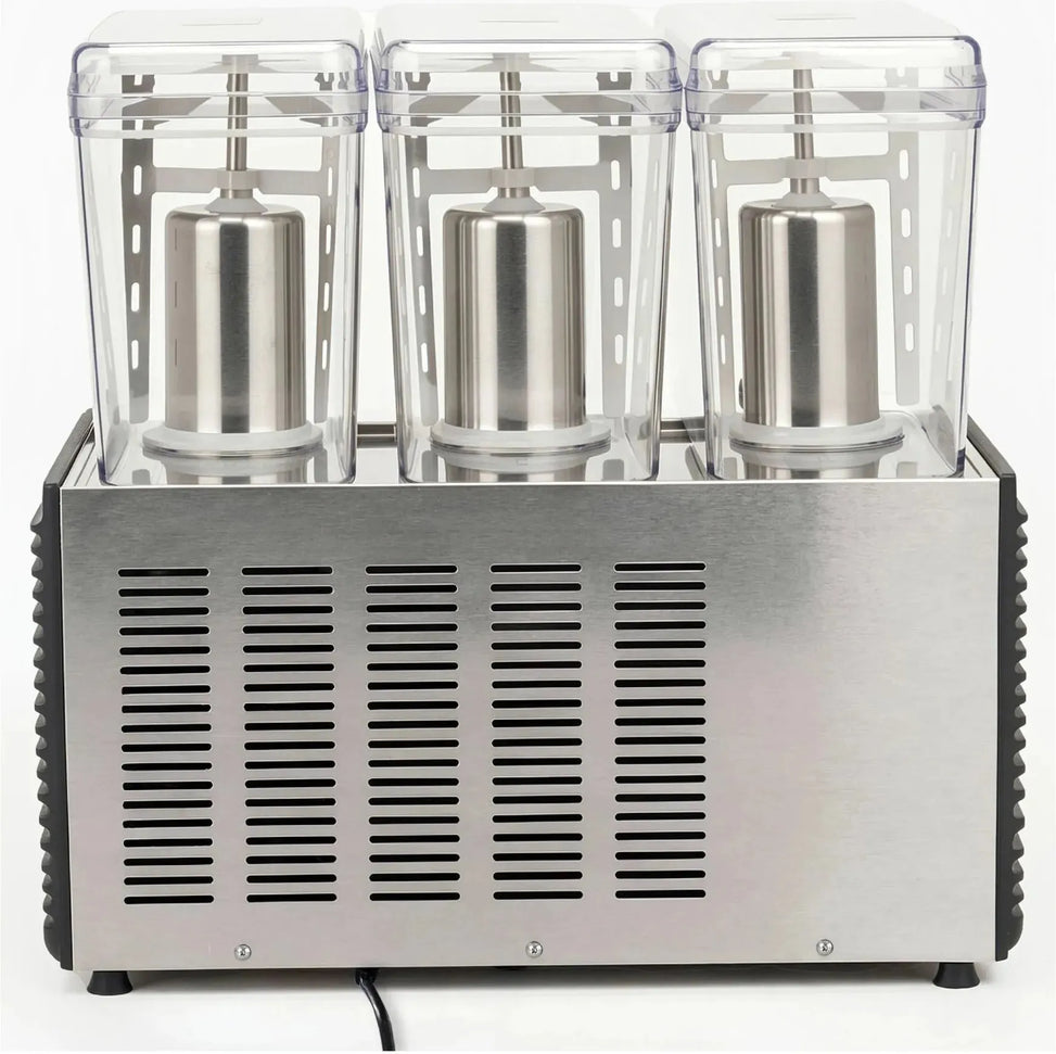 Noriota - Commercial Refrigerated Beverage Dispenser with Three 3 Gallon Bowls - NBD3