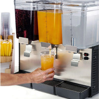 Noriota - Commercial Refrigerated Beverage Dispenser with Three 3 Gallon Bowls - NBD3