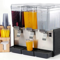 Noriota - Commercial Refrigerated Beverage Dispenser with Three 3 Gallon Bowls - NBD3