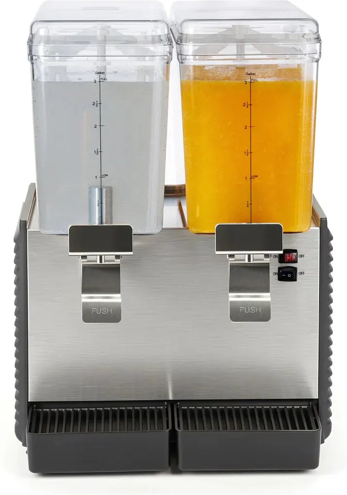 Noriota - Commercial Refrigerated Beverage Dispenser with Two 3 Gallon Bowls - NBD2
