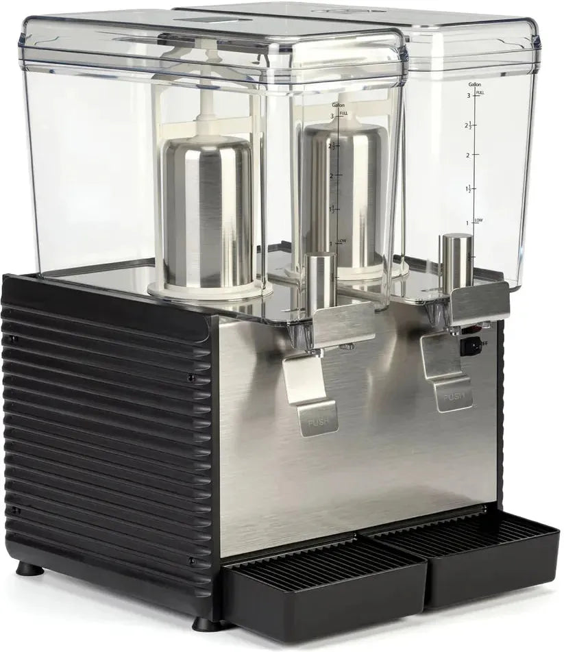 Noriota - Commercial Refrigerated Beverage Dispenser with Two 3 Gallon Bowls - NBD2