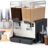 Noriota - Commercial Refrigerated Beverage Dispenser with Two 3 Gallon Bowls - NBD2